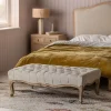 Graham & Green Benches & Ottomans|Ottomans & Benches<Aalis Natural Linen Ottoman