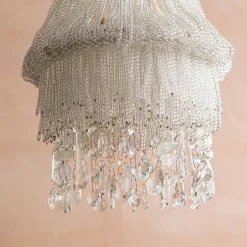 Graham & Green Ceiling Lights & Chandeliers<Adara Clear Beaded Pendant Light