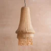 Graham & Green Ceiling Lights & Chandeliers<Adara Peach Beaded Pendant Light