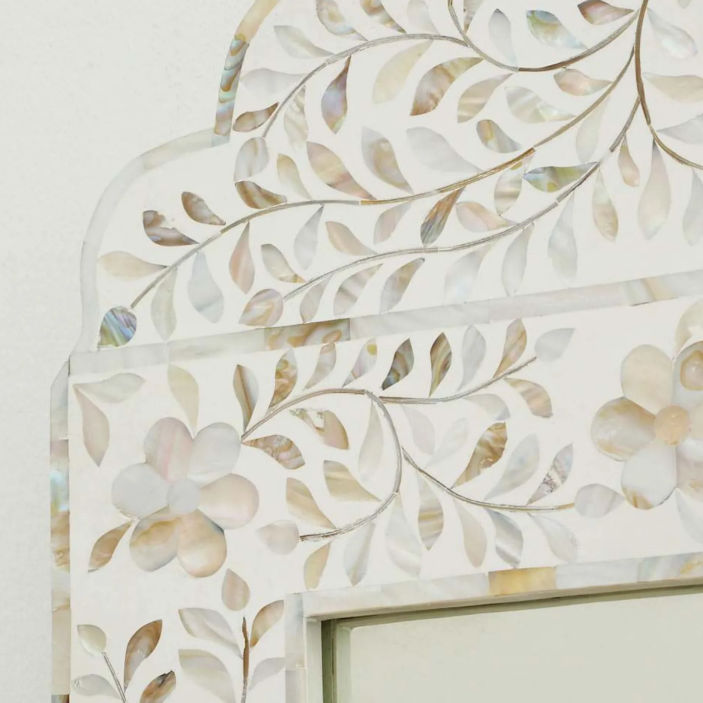 Graham & Green Overmantle Mirrors|Rectangular Mirrors<Adriana White Mother of Pearl Mirror
