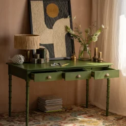 Graham & Green Desks<Alice Green Three Drawer Desk