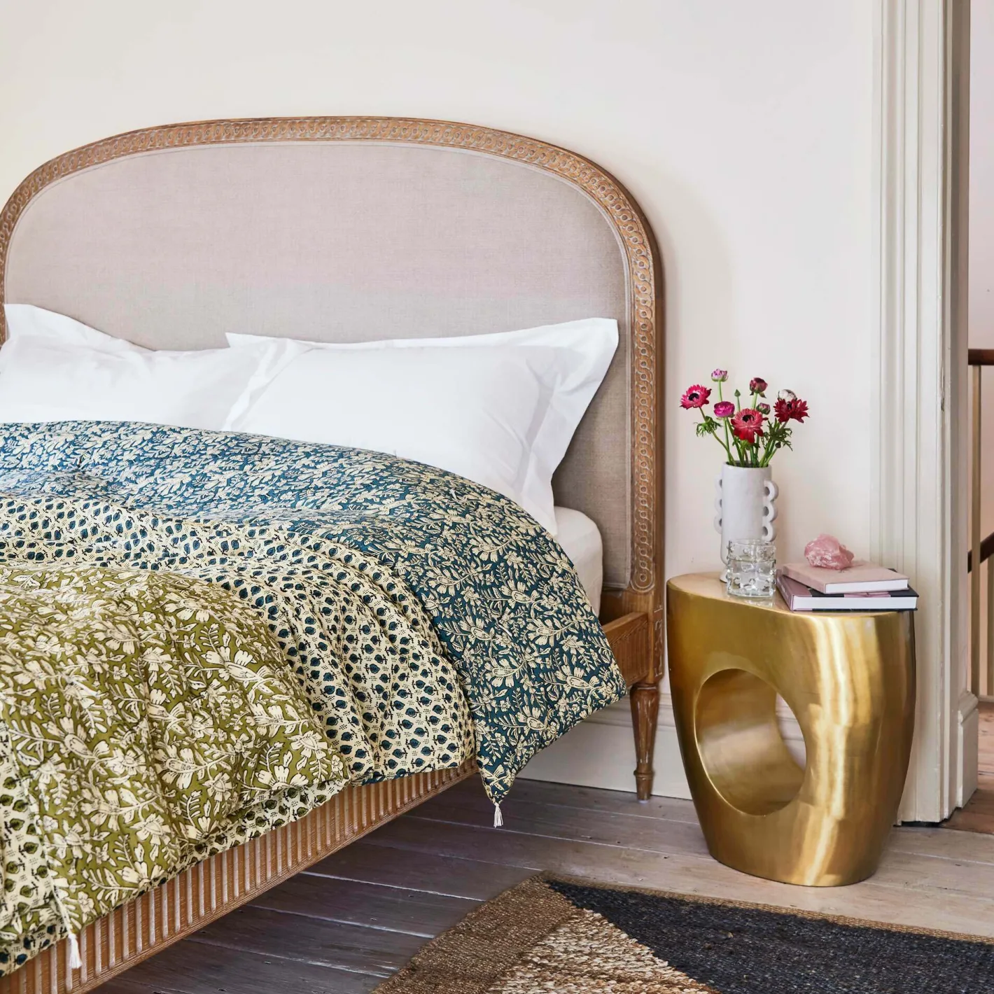 Graham & Green Beds & Headboards<Alize King Size Natural Linen Bed
