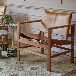 Graham & Green Armchairs<Alonzo Leather Armchair