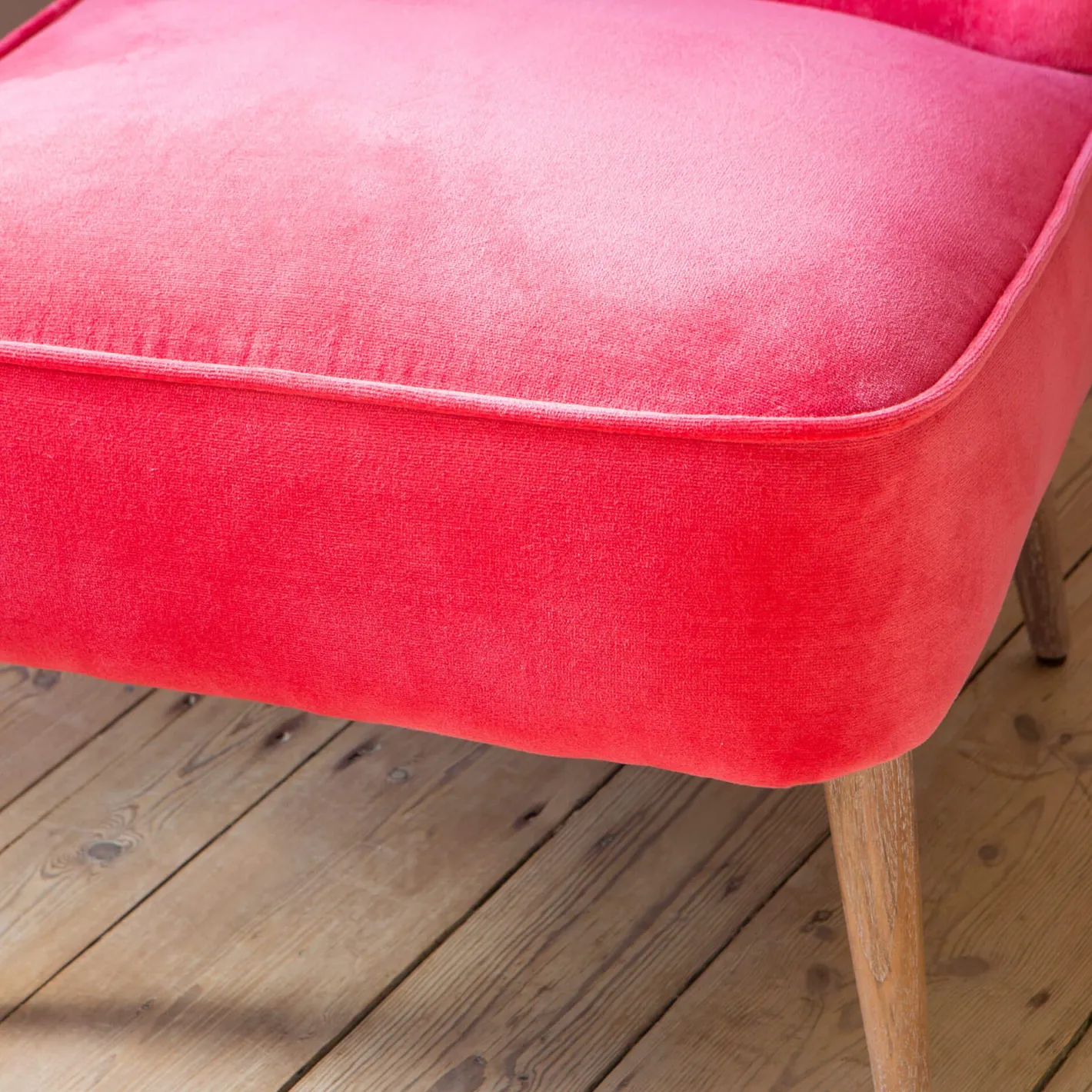 Graham & Green Cocktail Chairs<Alpana Coral Velvet Cocktail Chair