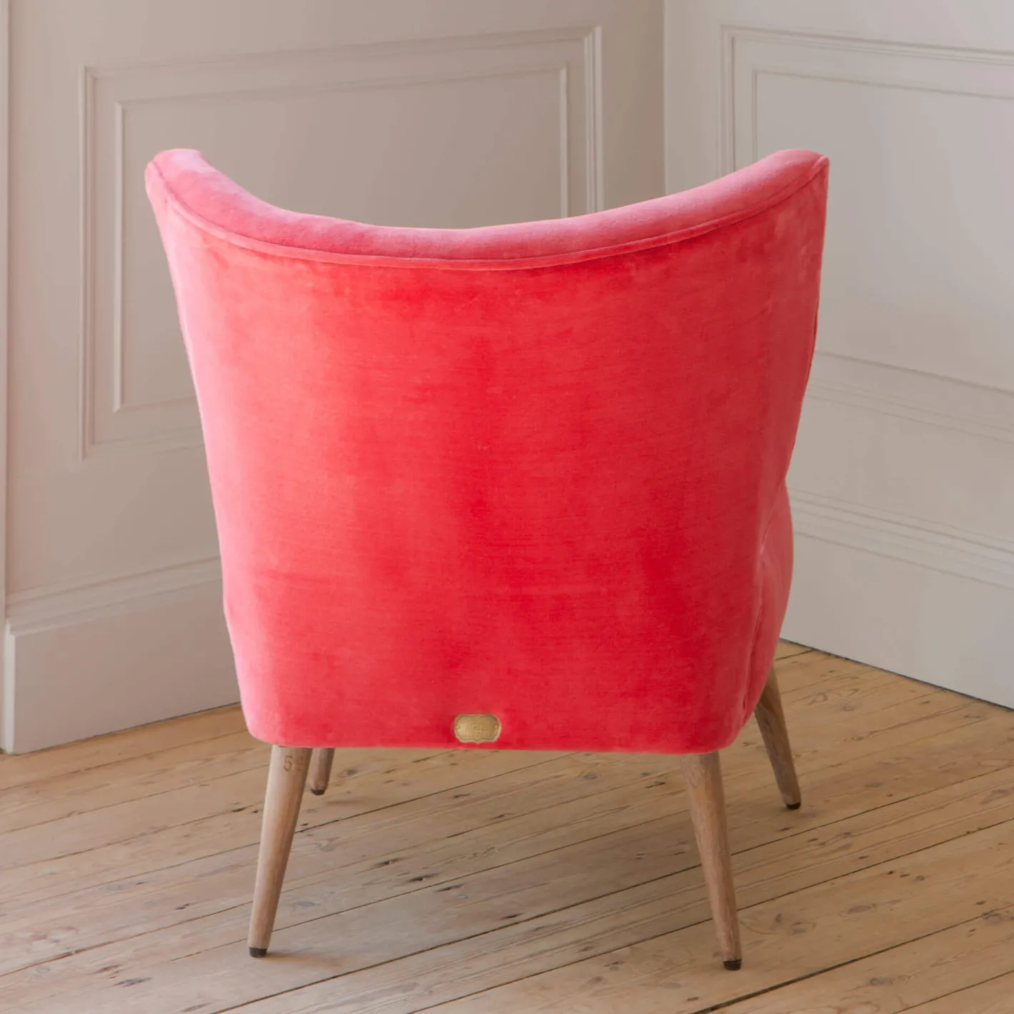 Graham & Green Cocktail Chairs<Alpana Coral Velvet Cocktail Chair