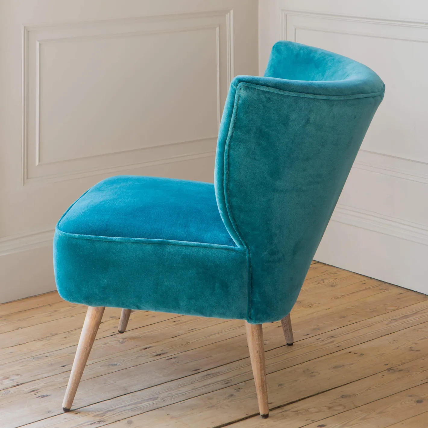 Graham & Green Cocktail Chairs<Alpana Teal Velvet Cocktail Chair