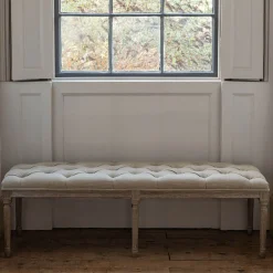 Graham & Green Benches & Ottomans|Ottomans & Benches<Amalie Linen Bench
