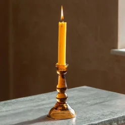Graham & Green Candle Holders & Candles<Amber Glass Candle Holder