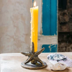 Graham & Green Candle Holders & Candles<Antique Brass Starfish Candle Holder