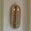 Graham & Green Candle Holders & Candles|Wall Mirrors<Antiqued Brass Mirror Candle Holder