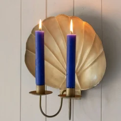 Graham & Green Candle Holders & Candles|Wall Lights & Sconces<Antiqued Brass Shell Wall Sconce