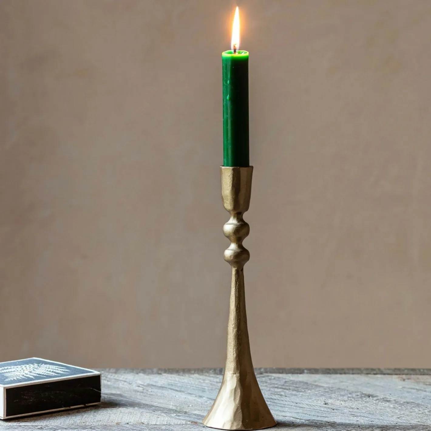 Graham & Green Candle Holders & Candles<Antiqued Gold Fluted Ball Candle Holder