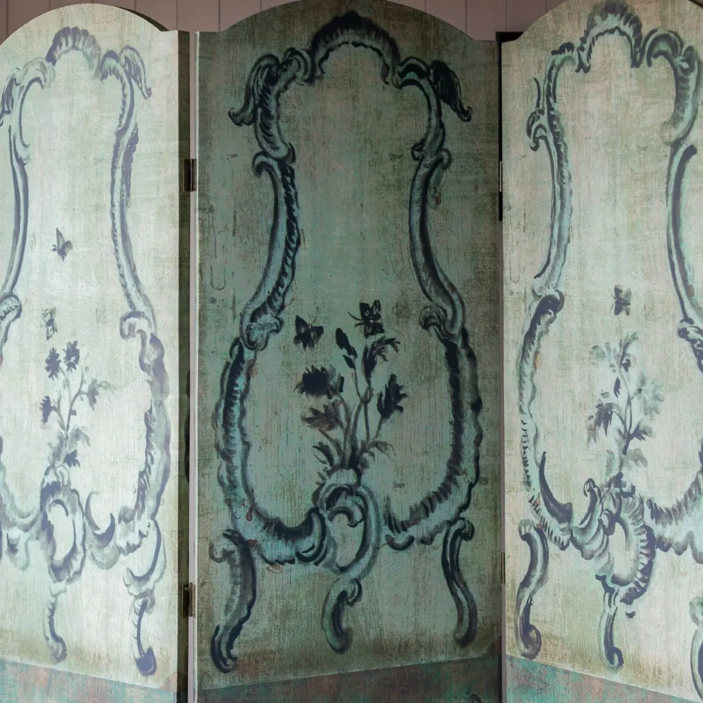 Graham & Green Room Dividers<Antique Effect Three Panel Screen