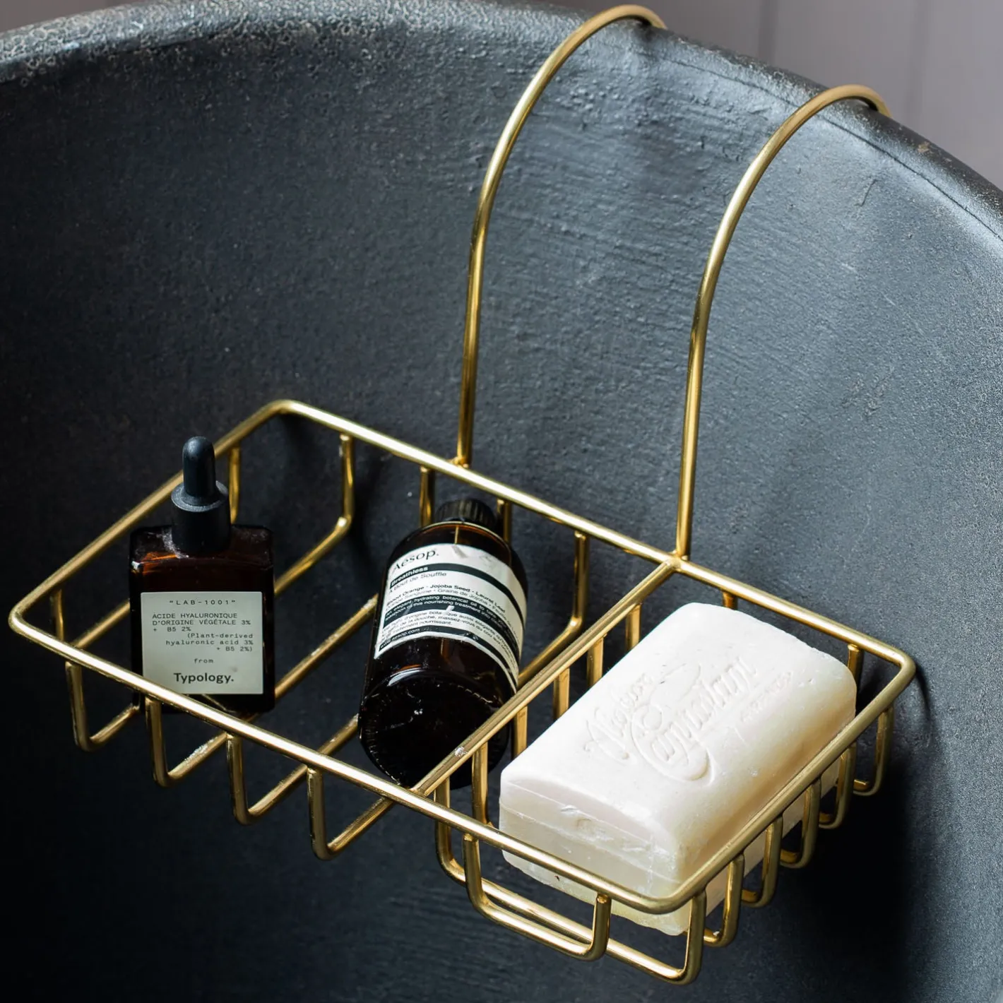 Graham & Green Bathroom Accessories<Antique Gold Side of the Bath Caddy