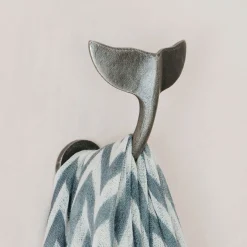 Graham & Green Bathroom Accessories|Coat Racks & Hooks<Antique Silver Whale Tail Hook