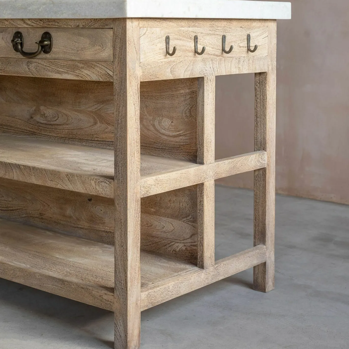 Graham & Green Kitchen Islands|Kitchen Islands And Larders<Aria Marble Topped Kitchen Breakfast Bar