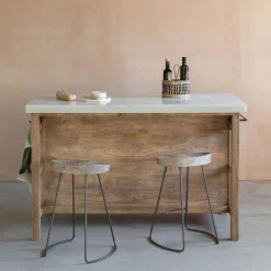 Graham & Green Kitchen Islands|Kitchen Islands And Larders<Aria Marble Topped Kitchen Breakfast Bar