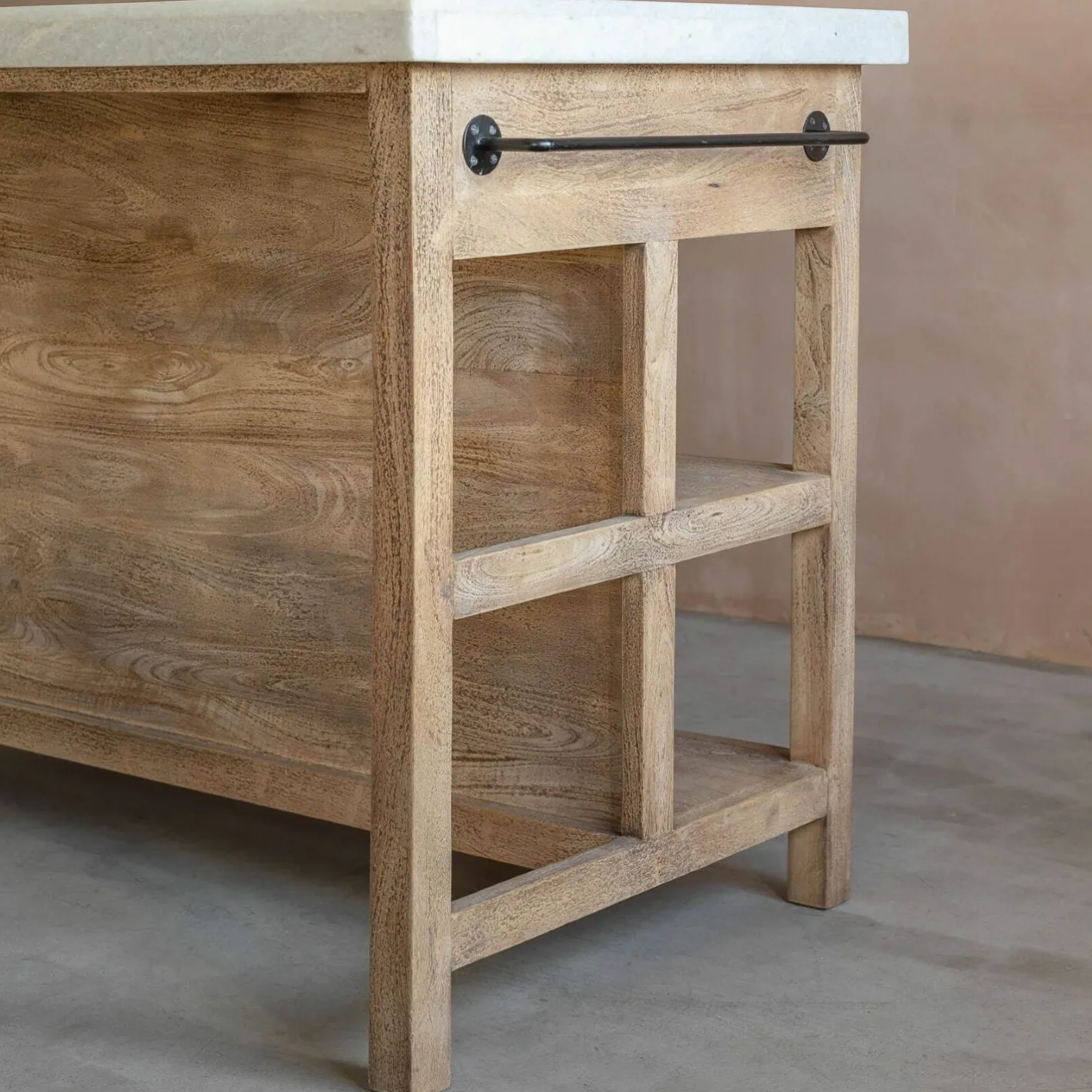Graham & Green Kitchen Islands|Kitchen Islands And Larders<Aria Marble Topped Kitchen Breakfast Bar