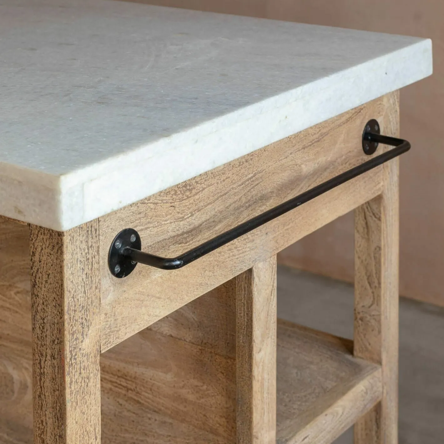 Graham & Green Kitchen Islands|Kitchen Islands And Larders<Aria Marble Topped Kitchen Breakfast Bar