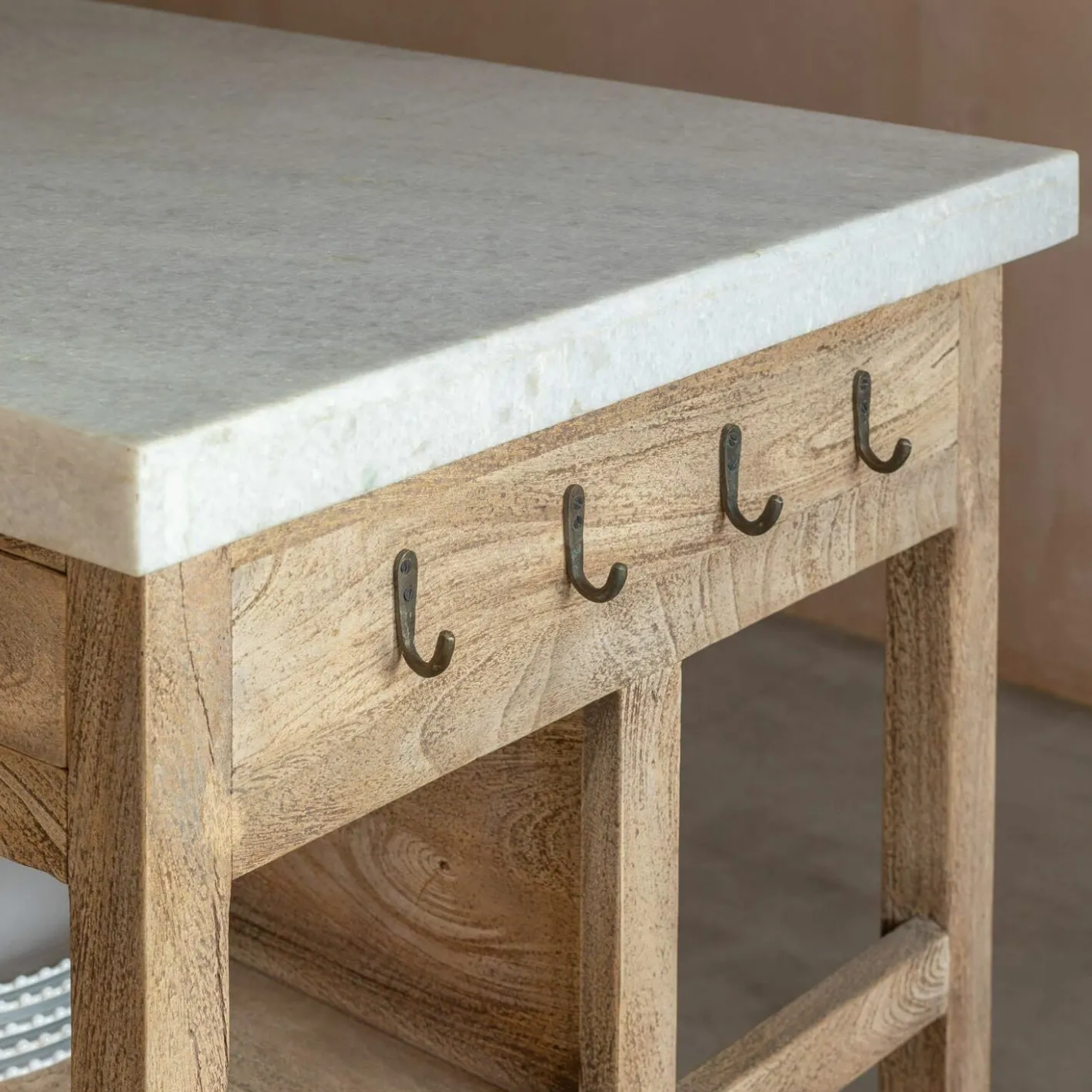 Graham & Green Kitchen Islands|Kitchen Islands And Larders<Aria Marble Topped Kitchen Breakfast Bar