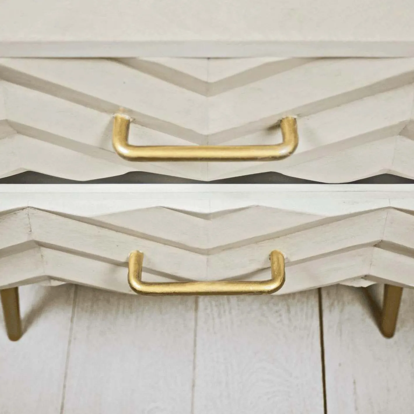 Graham & Green Bedside Tables<Ariella Chevron Large Bedside Table