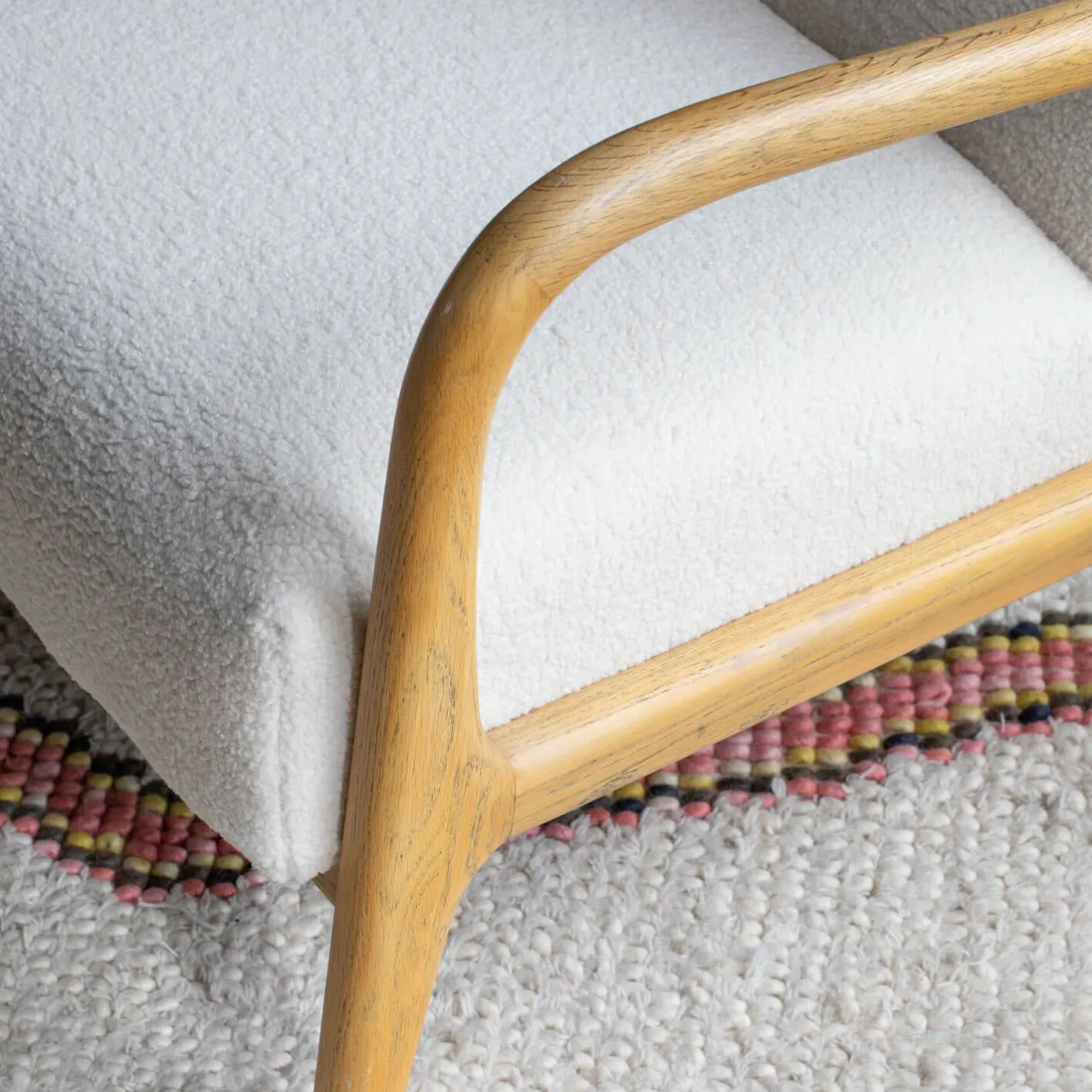 Graham & Green Armchairs<Ashton Chalk Bouclé Armchair