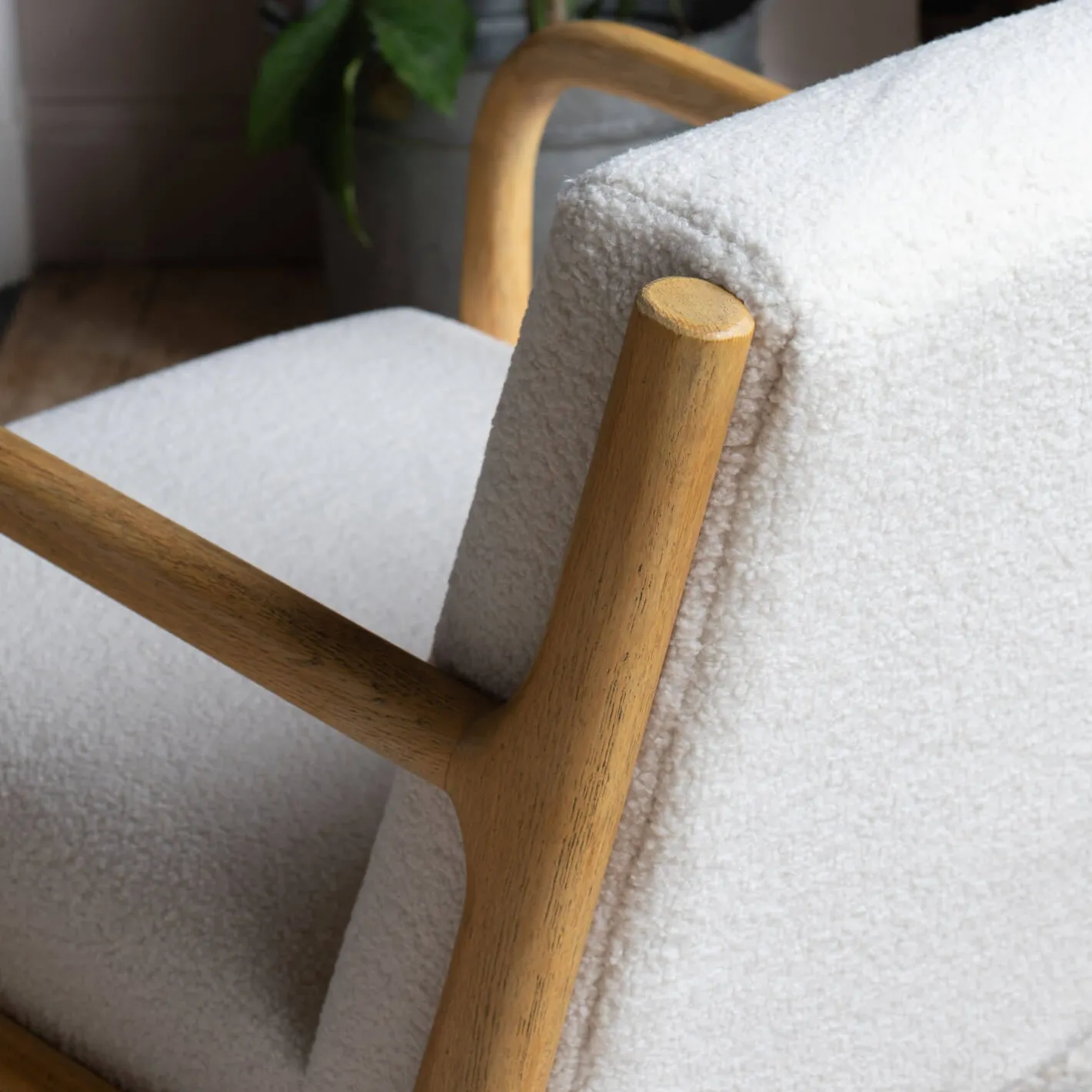 Graham & Green Armchairs<Ashton Chalk Bouclé Armchair
