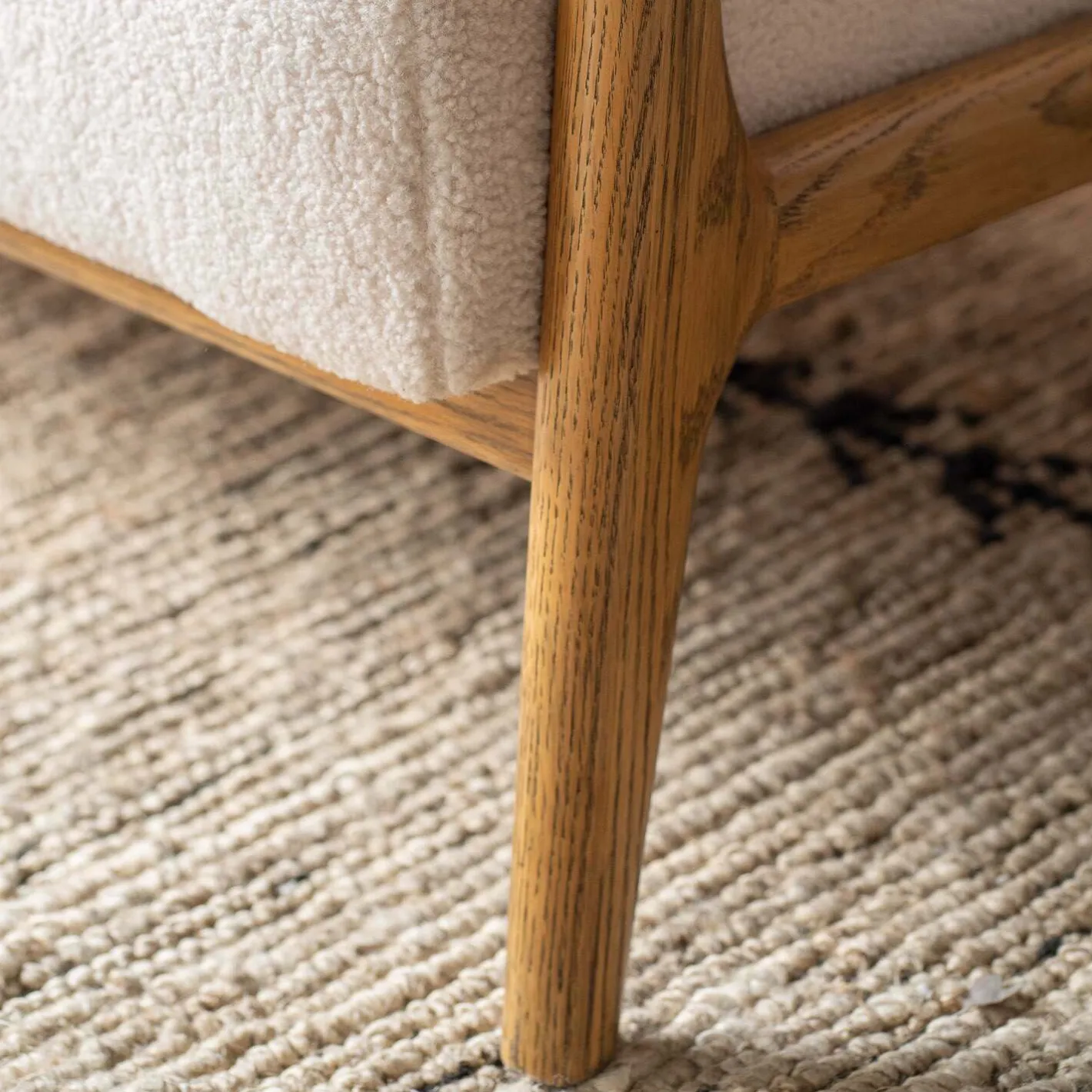 Graham & Green Ready To Go Sofas<Ashton Two Seater White Bouclé Sofa