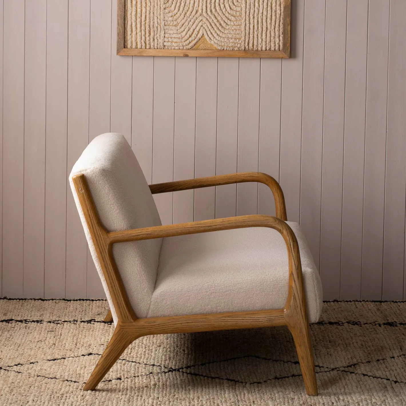 Graham & Green Ready To Go Sofas<Ashton Two Seater White Bouclé Sofa