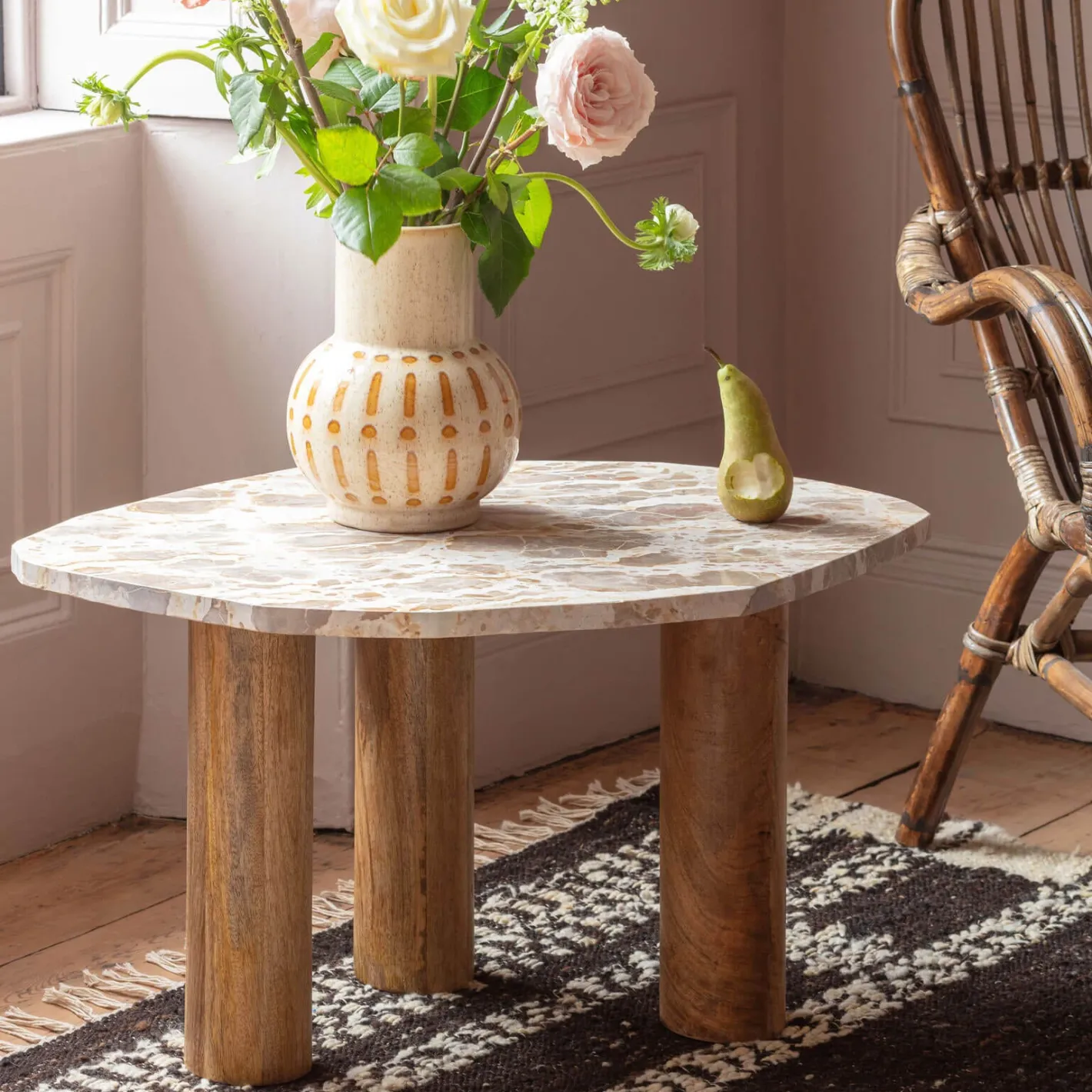 Graham & Green Side Tables<Atticus Brown Marble Side Table
