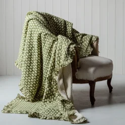 Graham & Green Sofa Throws|Throws & Blankets<Ava Floral Block Printed Sherpa Throw