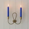 Graham & Green Candle Holders & Candles<Aveline Twisted Antiqued Brass Wall Sconce