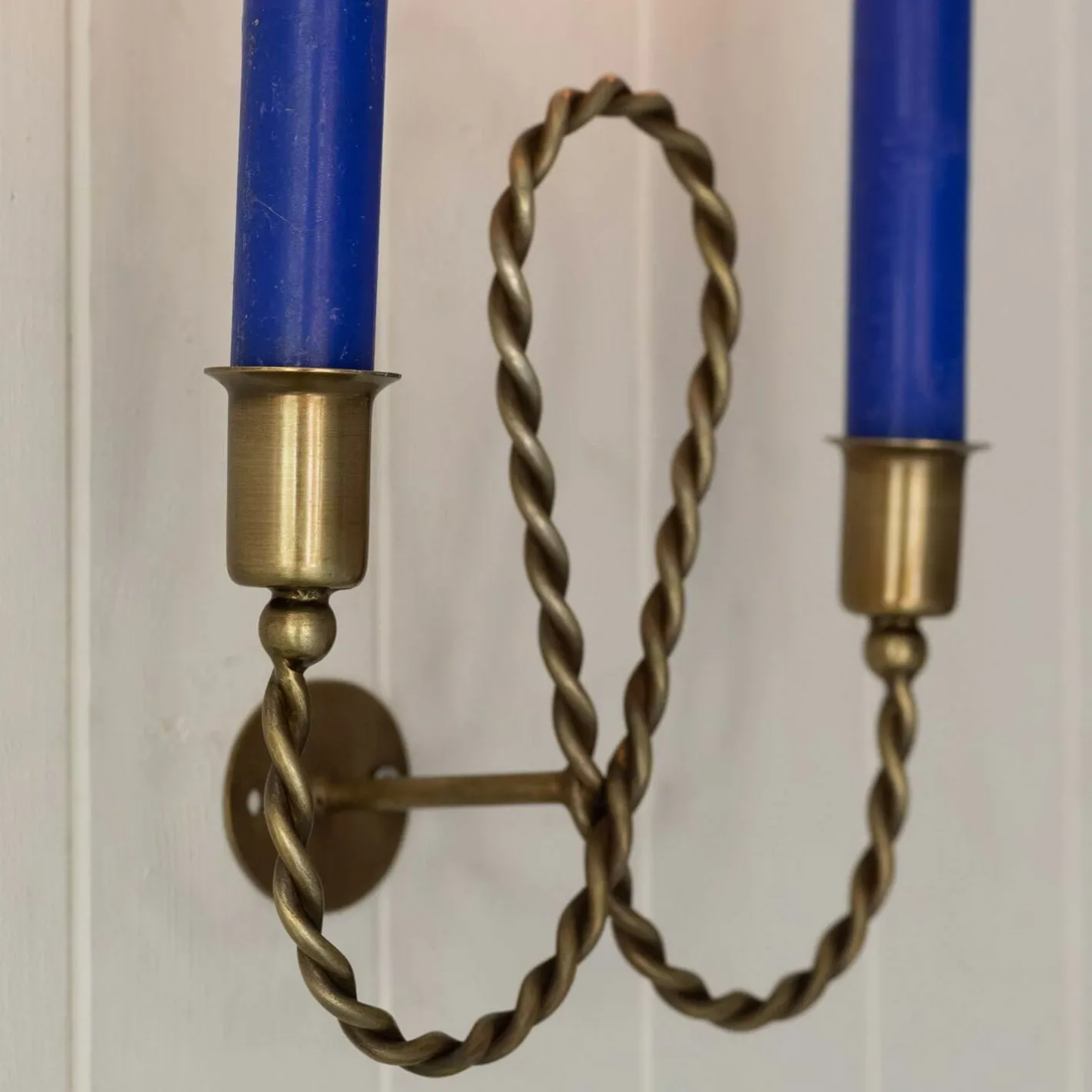 Graham & Green Candle Holders & Candles<Aveline Twisted Antiqued Brass Wall Sconce
