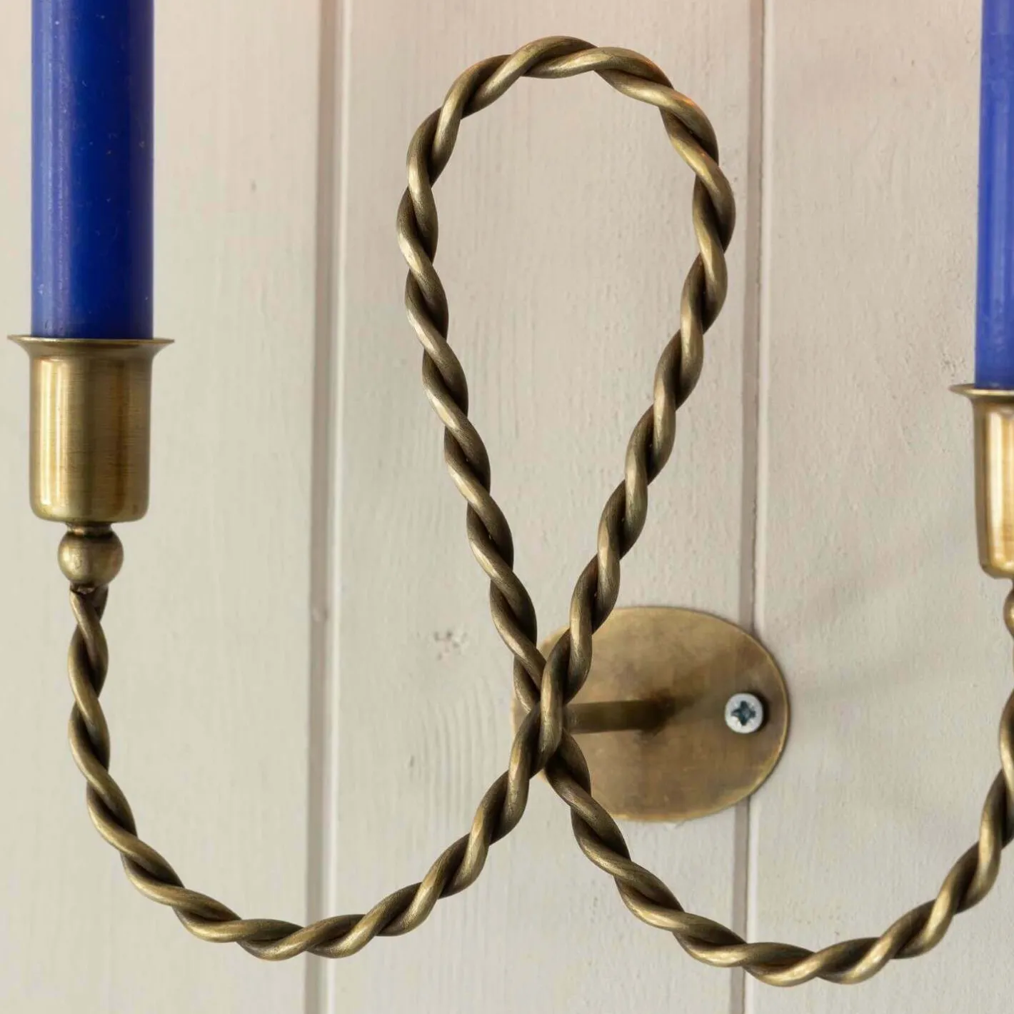 Graham & Green Candle Holders & Candles<Aveline Twisted Antiqued Brass Wall Sconce