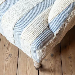 Graham & Green Armchairs<Avree Misty Blue and White Striped Armchair
