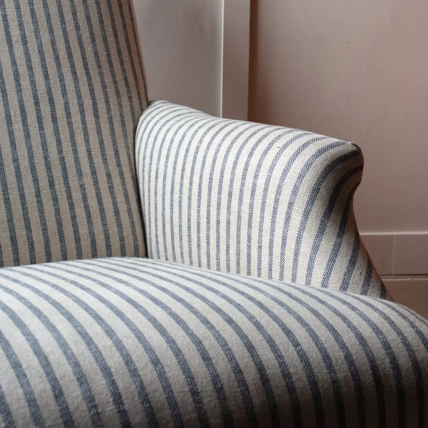 Graham & Green Armchairs<Avree Striped Linen Armchair