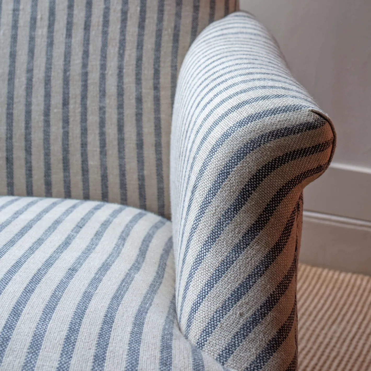 Graham & Green Armchairs<Avree Striped Linen Armchair
