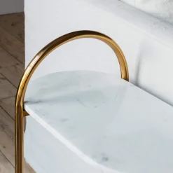 Graham & Green Side Tables<Axton White Marble Side Table