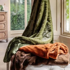 Graham & Green Sofa Throws|Throws & Blankets<Bear Brown Faux Fur Throw