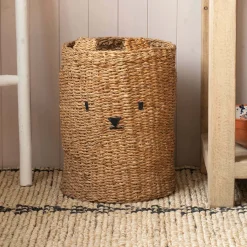 Graham & Green Laundry Baskets<Bear Woven Seagrass Basket