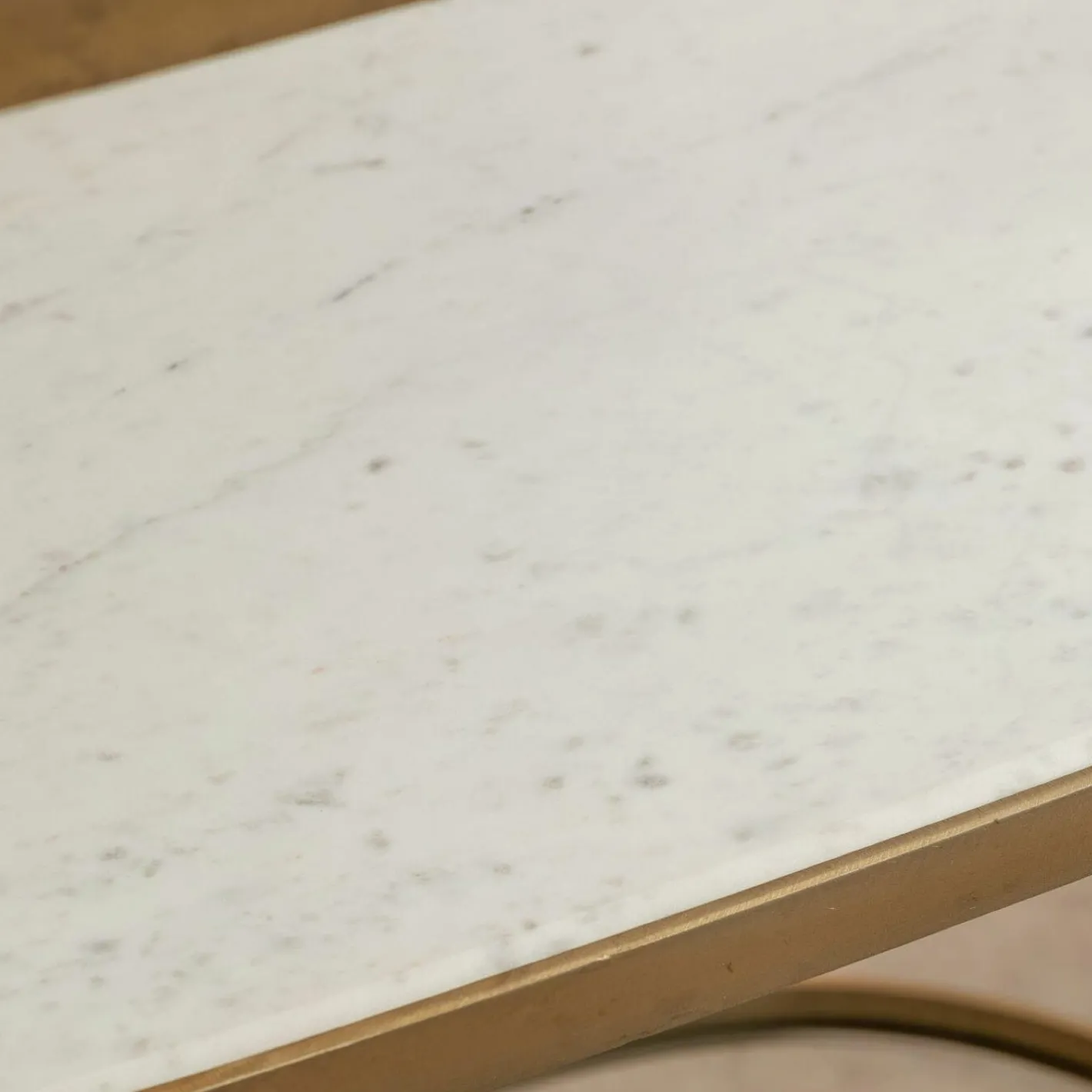 Graham & Green Drinks Trolleys & Bars<Beau Drinks Trolley with White Marble and Glass Shelves