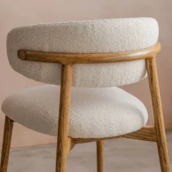 Graham & Green Dining Chairs<Beaufort White Boucle Dining Chair