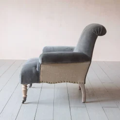 Graham & Green Armchairs<Bella Grey Velvet Armchair