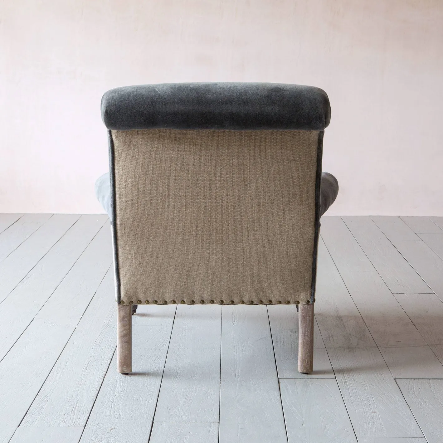 Graham & Green Armchairs<Bella Grey Velvet Armchair