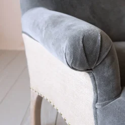 Graham & Green Armchairs<Bella Grey Velvet Armchair