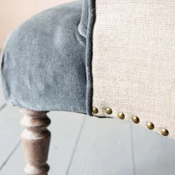Graham & Green Armchairs<Bella Grey Velvet Armchair