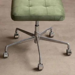 Graham & Green Desk Chairs<Bilbury Moss Green Velvet and Rattan Desk Chair