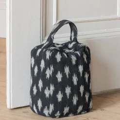 Graham & Green Door Stops & Draught Excluders<Black Ikat Door Stopper