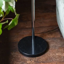 Graham & Green Floor Lamps<Black Marble and Chrome Floor Lamp