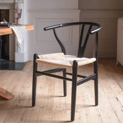 Graham & Green Dining Chairs<Black Rattan Emperor Chair